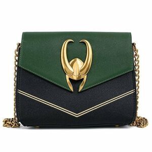 Loungefly Disney Marvel Loki hardware crossbody bag faux leather NWT